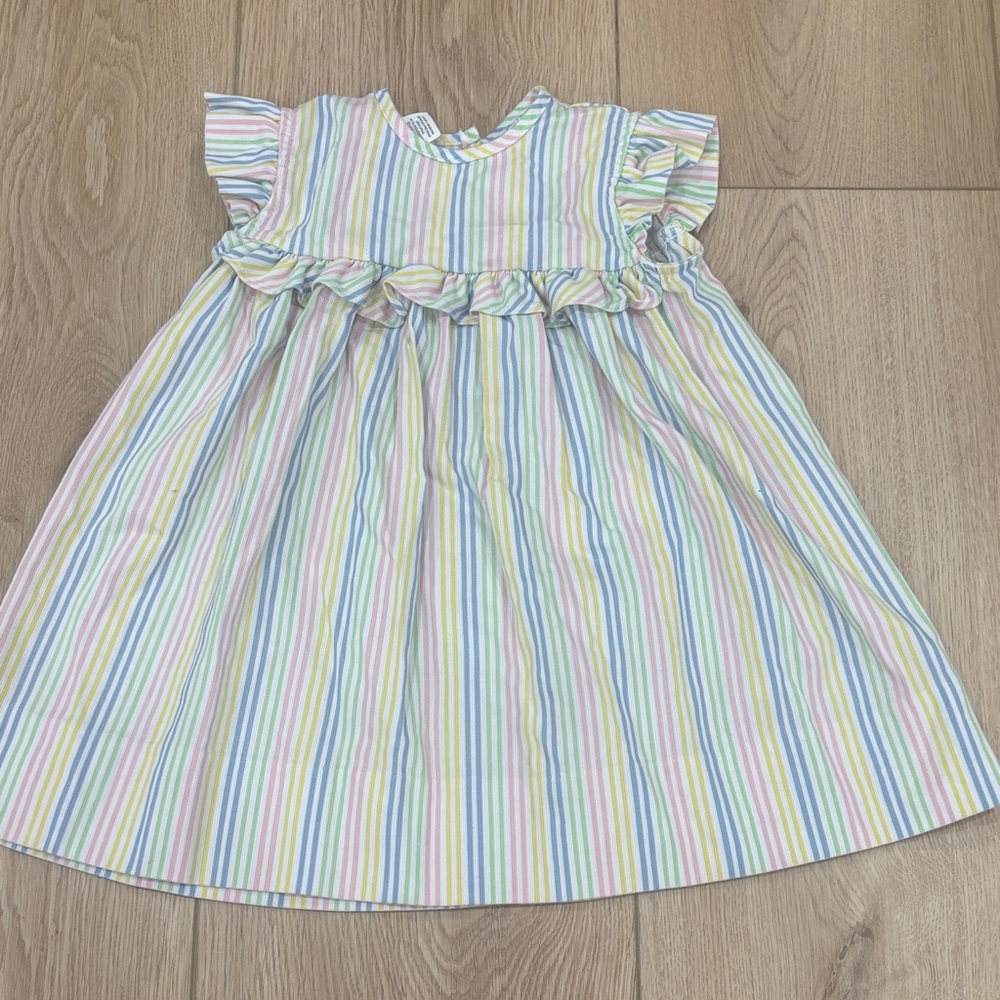 Charming Multicolor Striped Kids Dress
